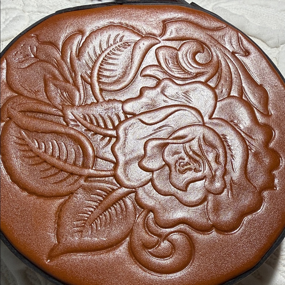 Patricia Nash Devonia Embossed Leather Round Bag - Picture 6 of 12